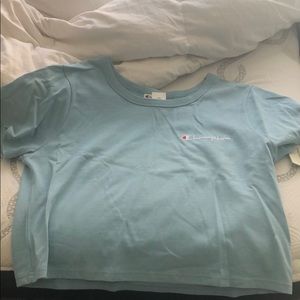Blue champion croppped tee